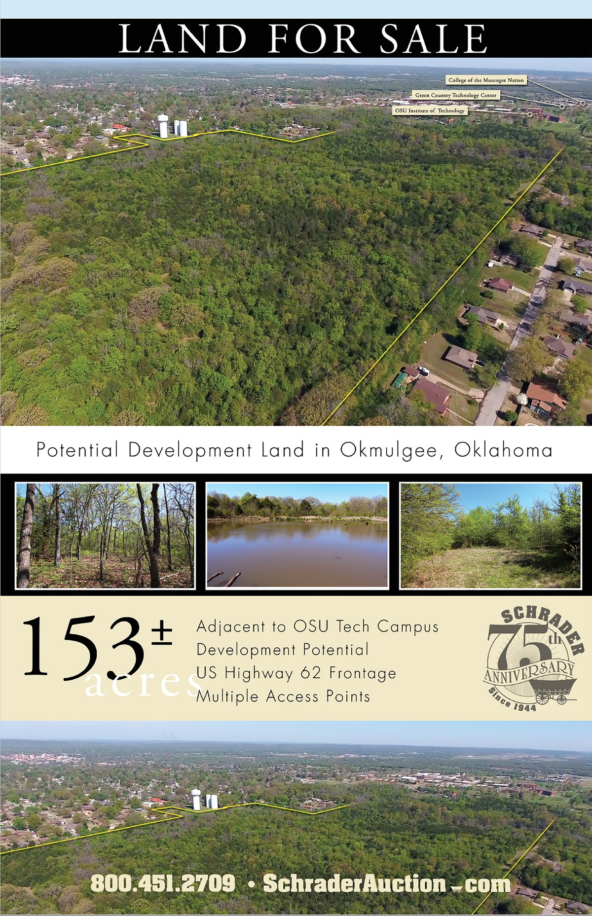 Listing brochure cover - 153 Total Acres in Okmulgee, Oklahoma